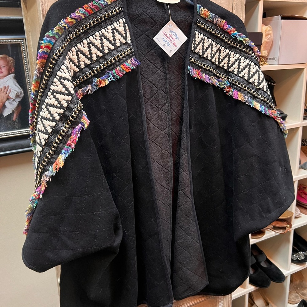 NEW Jacket with leather trim and Fringe Western
